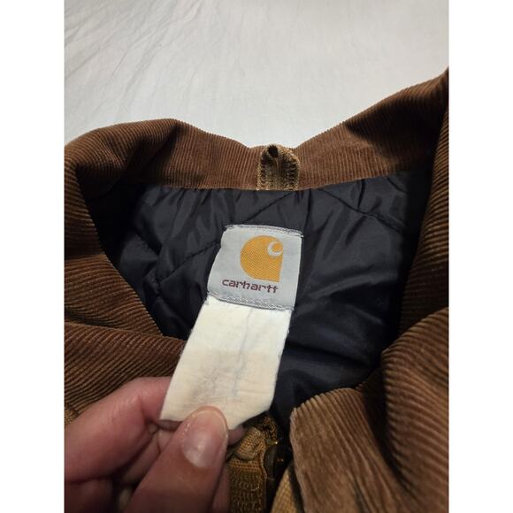Vintage Mens Carhartt C03 Tan Arctic Quilt Lined Canvas Chore Jacket Sz 2XL 54 - Picture 7 of 8